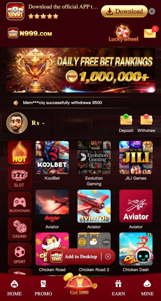 N999 Game is a lazy money-earning app that lets you play simple games, relax, and earn real cash.